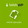 main wp article uploader